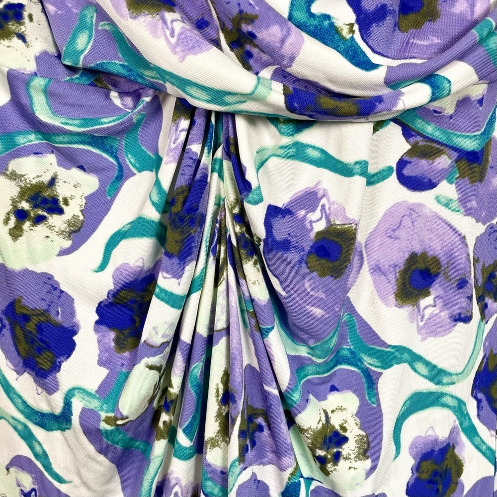 Diane von Furstenberg Timmy Watercolor Floral Midi Dress Large - Picture 10 of 11